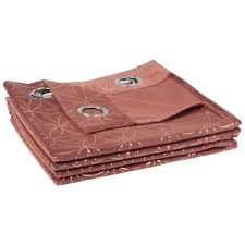 Le rideau myndos en velours uni sublimera vos fenêtres ! Rideau A Åillets Rose Imprime Dore A L Unite 140x250 Crazy Gren Maisons Du Monde