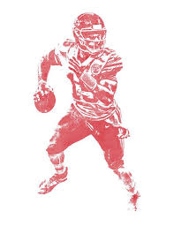 Patrick Mahomes Kansas City Chiefs Water Color Art 10 Art Print By Joe Hamilton In 2020 Kansas City Art Colorful Art Kansas City Chiefs