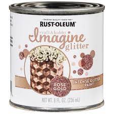 Rose gold texture is where it's at! Rust Oleum Imagine Craft Hobby Intense Glitter Paint 8 Oz At Menards