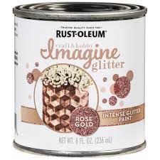Rose gold texture is where it's at! Rust Oleum Imagine Craft Hobby Intense Glitter Paint 8 Oz At Menards