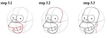 These circles will stretch almost across the entire width of his face, with just a little space left on the right side of his head. 5 Steps To Draw Homer Simpson 742 Evergreen Terrace