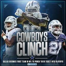 Dallas Cowboys Clinched A Playoff Spot Go Cowboys Dallas Cowboys Fans Dallas Cowboys Football Nfl Dallas Cowboys
