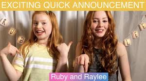 12 февраля 1977 года, глендора, калифорния, сша). My Sister Channel Exciting New Announcement Ruby And Raylee Youtube