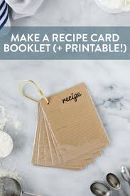 Make This Recipe Card Book With Free Printable Printable Recipe Cards Recipe Book Diy Recipe Cards Printable Free