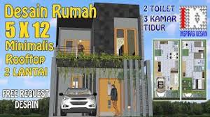 Rumah ini memiliki luas lantai yaitu 6×12 meter persegi. Desain Rumah Rooftop Minimalis 5x12 2 Lantai I Rumah5x12 I Rumahrooftop I Rumah3kamartidur Youtube