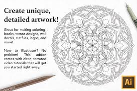 Make sure to choose adobe swatch exchange. Zentangle Mandala Creator Addon For Illustrator By Vectornomad Thehungryjpeg Com