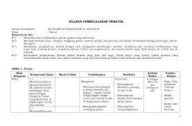 Silabus kelas 1 tema 2 merupakan dokumen wajib yang harus dimiliki setiap satuan pendidikan baik swasta maupun negeri, terutama bagi pa. Silabus Kelas 1 Tematik Kurikulum 2013 Untuk Sd Mi