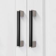 Find here cabinet handles, wardrobe handles manufacturers, suppliers & exporters in india. Buy Fulgente European Modern Cabinet Pulls Stainless Steel Kitchen Cabinets Hardware Drawer Handles Flat Black With Brushed Nickel Square Base 5 Inch Hole Spacing Length 128mm Pack Of 10 Online In Turkey B07qr2j5rp