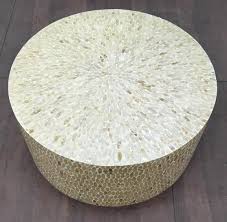 Create a beautiful room with a range of coffee tables & more. Lot Modern Seashell Inlaid Circular Drum Coffee Table
