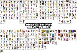 Villiger List Animal Crossing Animal Crossing Villagers New Leaf