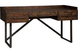 Shop ashley furniture homestore online for great prices, stylish furnishings and home decor. Signature Design By Ashley Starmore H633 27 Modern Rustic Industrial Home Office Desk With Steel Base Furniture And Appliancemart Table Desks Writing Desks