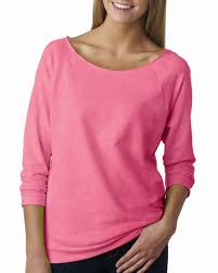 Next Level 6951 Womens French Terry 3 4 Sleeve Raglan