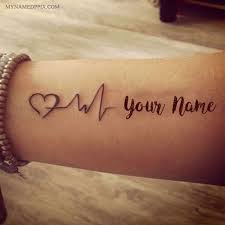 Write Name On Love Heartbeat Tattoo Image Lover Name On Love Heartbeat Tattoo On Hand Print My Love Couple Name Tattoos Name Tattoo On Hand Heartbeat Tattoo