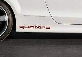 2x Quattro Audi Vinyl Decal Sticker Sport Racing Emblem Red Ebay Vinyl Decals Vinyl Car Stickers Vinyl Decal Stickers