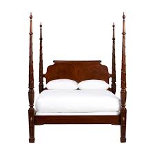 Signed by famous maker, ethan allen, a vintage solid cherry traditional bedroom set includes a queen size four poster bed, wide dresser, 2 wall the renewed deep finish is in excellent condition on this american made vintage furniture dated 1976. Laurel Bed Ethan Allen Us Poster Bed Queen Size Bed Frames Canopy Beds For Sale