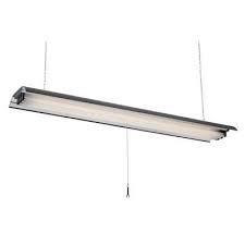 Commercial Electric Super Bright 3 Lamp Hanging Fluorescent Silver Black Shoplight Cesl404 05 At The Home Depot 39 96 Lamp Indoor Lighting Shop Lighting