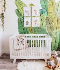 Animal safari theme decor pretty in print art ltd. An Amazing Tropical Rainforest Nursery Babyletto Hudson Crib Baby Room Decor Nursery Design Babyletto Hudson Crib