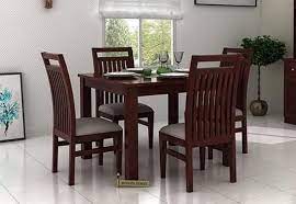Whether you prefer something traditional or transitional, the dining table set of your dreams is within your grasp. Hasbro 4 Seater Dining Set Mahogany Finish 4 Seater Dining Table Dinning Table Design Small Kitchen Table Sets