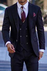 Dapper Men S Fashion Navy Blue Suit Men Outfit Giorgenti Custom Suit Nyc In 2021 Blue Suit Men Black Three Piece Suit Three Piece Suit