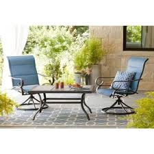 Hampton Bay Crestridge 7 Piece Steel Padded Sling Outdoor Patio Dining Set In Putty Taupe Fcs60610r St The Home Depot Lounge Chair Outdoor Patio Decor Patio Dining Set