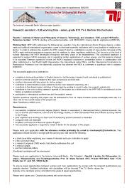 Sep 09, 2021 · for example, if a job ad says something like, in your cover letter, please note you are applying to job number 4537893. Pdf Research Assistant 0 66 Working Time Salary Grade E13 Tv L Berliner Hochschulen Faculty I Institute Of History And Philosophy Of Science Technology And Literature Erc Project Hrp Iaea Reference Number I 976 19 Starting At