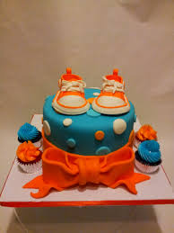 Pin By Cyndi Lach On Cakes Orange Baby Shower Baby Shower Cake Designs Baby Shower