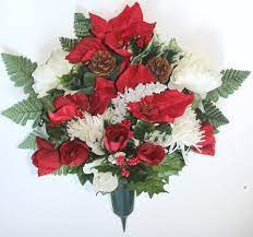 Summer flowers and spring flowers are also used. Graveside Flowers Artificial Flower Arrangements For Cemeteries