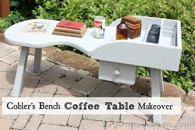 Cobbler S Bench Coffee Table Makeover Sweet Pea Coffee Table Makeover Table Makeover Outdoor Garden Furniture