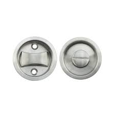 Round pocket door locks are an increasingly popular option used with pocket doors prepped with a 2 1/8 diameter circular cross bore. Fhs09 Round Sliding Pocket Door Pull Handle With Privacy Turn