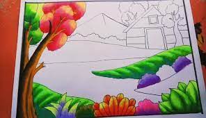 All clip of menggambar pemandangan alam bhclip com. Mewarnai Pemandangan Alam Dengan Susi Art And Drawing