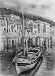 Observe the shape of the waves. Free Shipping Pencil Drawing Seascape Pencil Drawings Seascape Drawings