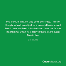 You should not try to find the reasons why it went up and went down. You Know The Market Was Down Yesterday My First Thought When I Heard Just On A Personal Basis When I Heard There Had Been This Attack And I Saw The Futures This Morning