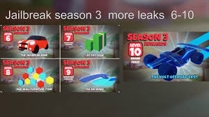 Jailbreak season 3 2021 full guide: Jailbreak Season 3 Reward Leaks 6 10 Youtube