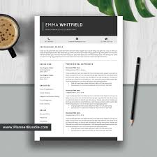 Start with our resume templates for word. Professional Resume Template For Ms Word Cv Template Creative And Modern Resume Design Instant Download For College Students Interns Fresh Graduates Emma Plannerbundle Com