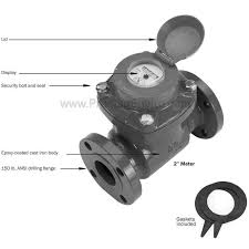 WJ Seametrics Turbine Cast Iron Totalizing Flowmeter