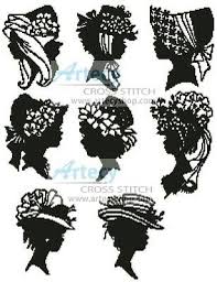 Black And White Silhouette Cross Stitch Patterns Mini Lady Silhouettes Cross Stitch Pattern Cross Stitch Silhouette Cross Stitch Cross Stitch Patterns