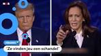 Harris en Trump voor het eerst met elkaar in debat - YouTube