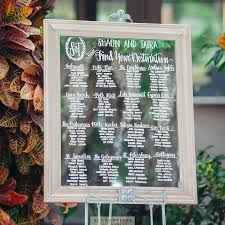 Wedding Seating Chart On Mirror Or Glass By
