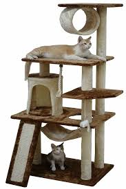 Cat Tree House Hut Cute Condo Kit Big Pet Tower Scratching Post Kitten Climbing Gopetclub Cat Tree House Cats And Kittens Cat Tree Condo