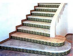 Andalusia By Design Custom Mosaic Tile Stair Risers Beautiful Compliment To Wood Or Marble Stairs Custom Mosaic Tile Stairs Marble Stairs