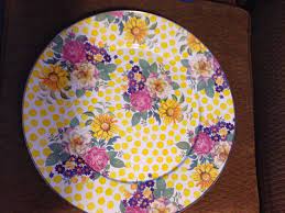 Inspired by its surroundings of a former dairy farm in new york's cayuga county, luxury homewares brand mackenzie childs' picturesque base instils unique charm into every product. Mackenzie Childs Enamel Buttercup Serving Large Platter Etsy