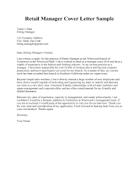 Retail Manager Cover Letter Sample | Resume Companion