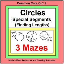 This Product Contains 3 Mazes On Finding Segment Lengths In Circles Applying Properties Of Secants Tangents And Segmentation Color Activities Math Resources