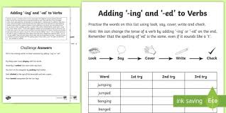Year 1 Spelling Practice Adding Ing And Ed To Verbs Homework Worksheet Activity Shee Homework Worksheets Spelling Practice Worksheets Spelling Practice