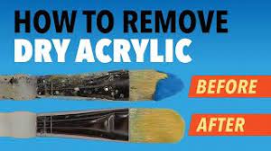 Reshape your paint brush bristles and store until you're ready to paint again. How To Remove Dry Acrylic Paint From Brushes No Solvents Draw And Paint For Fun