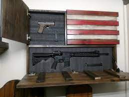 Look at this quote artwork, it is hanging on the bedroom wall like typical wall decor, but in reality, it is a gun concealment furniture. Review Liberty Home Concealment Pew Pew Tactical