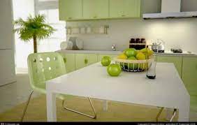 Perpaduan warna hijau pada kitchen set anda akan tampak lebih serasi dengan adanya kitchen set berwarna krem atau warna kayu asli. 38 Desain Ruangan Dapur Cantik Beserta Peralatan Yang Serba Hijau