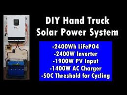 Hand Truck Solar System 2 4kwh Lifepo4 2 4kw Inverter Ats 1 4kw Ac Charger 1 8kw Pv Input Youtube In 2020 Solar Solar Power System Solar Generator