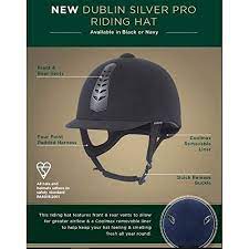 Dublin Silver Pro Horse Riding Hat Navy Blue Horse Riding Hats Riding Hats Horse Boots