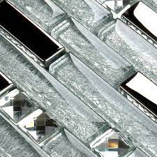 Mirror tiles silver bathroom wall sheets crystal diamond mosaic tile backsplash kitchen bevel glass subway home improvement materials pack of 11pcs(12x12x0.16 inches/each). Silver Glass Mosaic Tile Backsplash Mirror Kitchen Bathroom Etsy